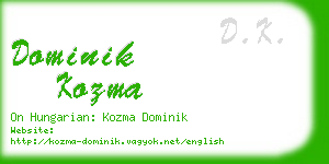 dominik kozma business card